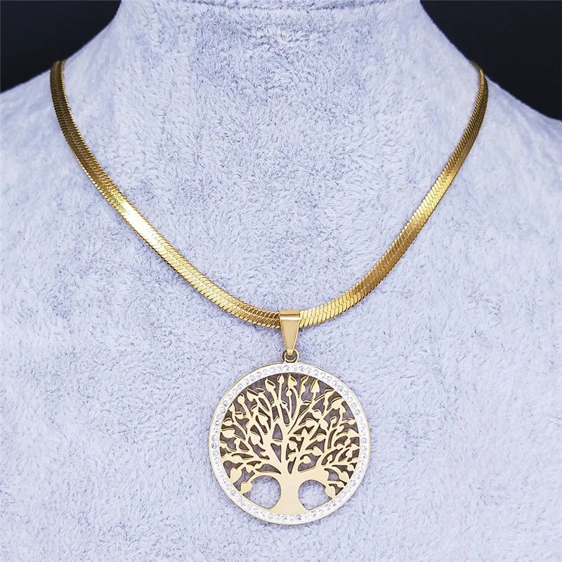 Collier en Acier Inoxydable Femme - Chaîne Fine Dorée Tendance