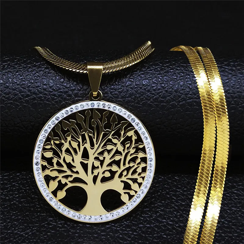 Collier en Acier Inoxydable Femme - Chaîne Fine Dorée Tendance