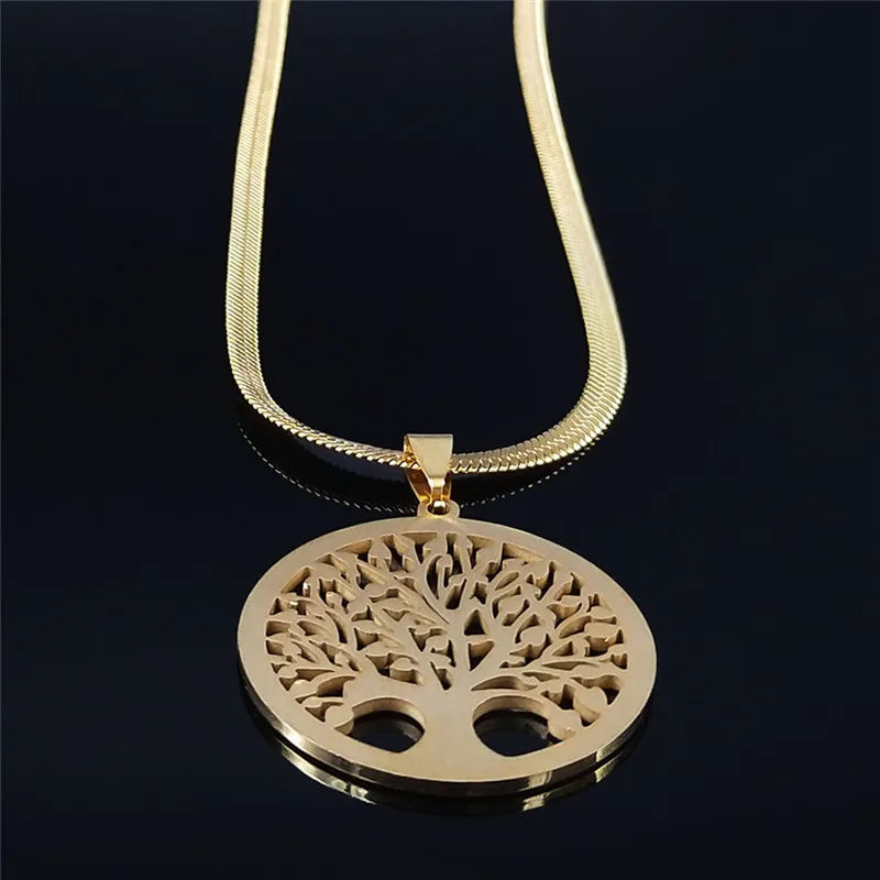 Collier en Acier Inoxydable Femme - Chaîne Fine Dorée Tendance