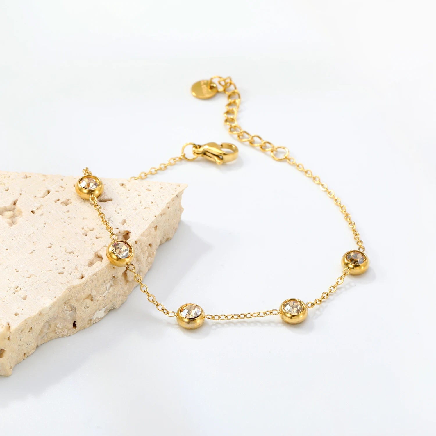 Bracelet Acier Inoxydable Plaqué Or 18K - Imperméable & Anti-Allergie