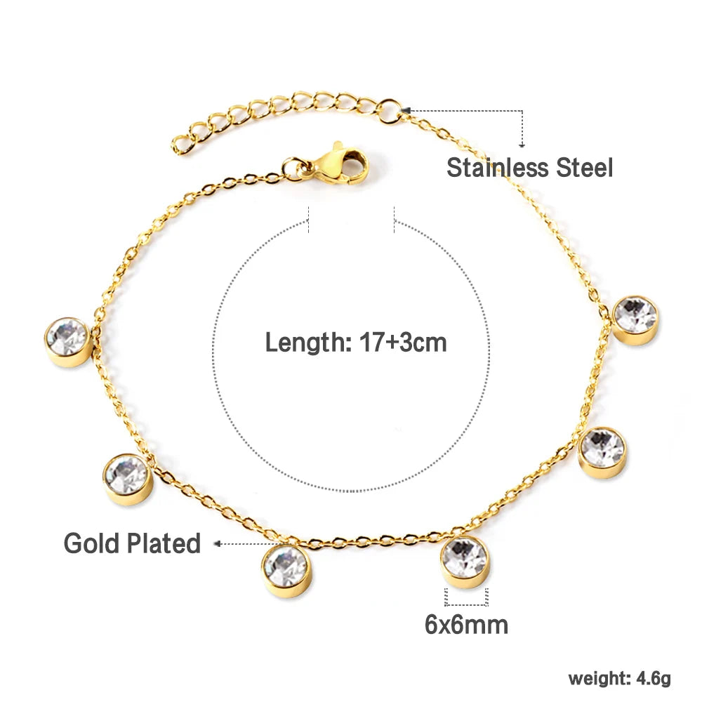 Bracelet Acier Inoxydable Plaqué Or 18K - Imperméable & Anti-Allergie