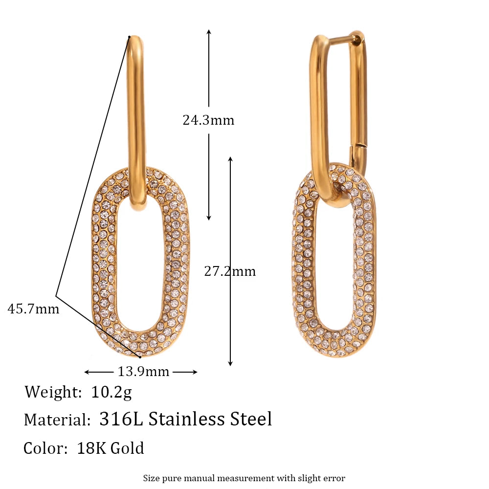 Boucles d'Oreilles Acier Inoxydable Femme - Bijou Durable & Chic