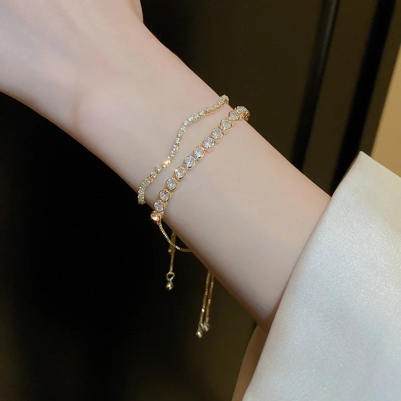 Bracelet Ajustable Femme Acier Inoxydable - Taille Universelle