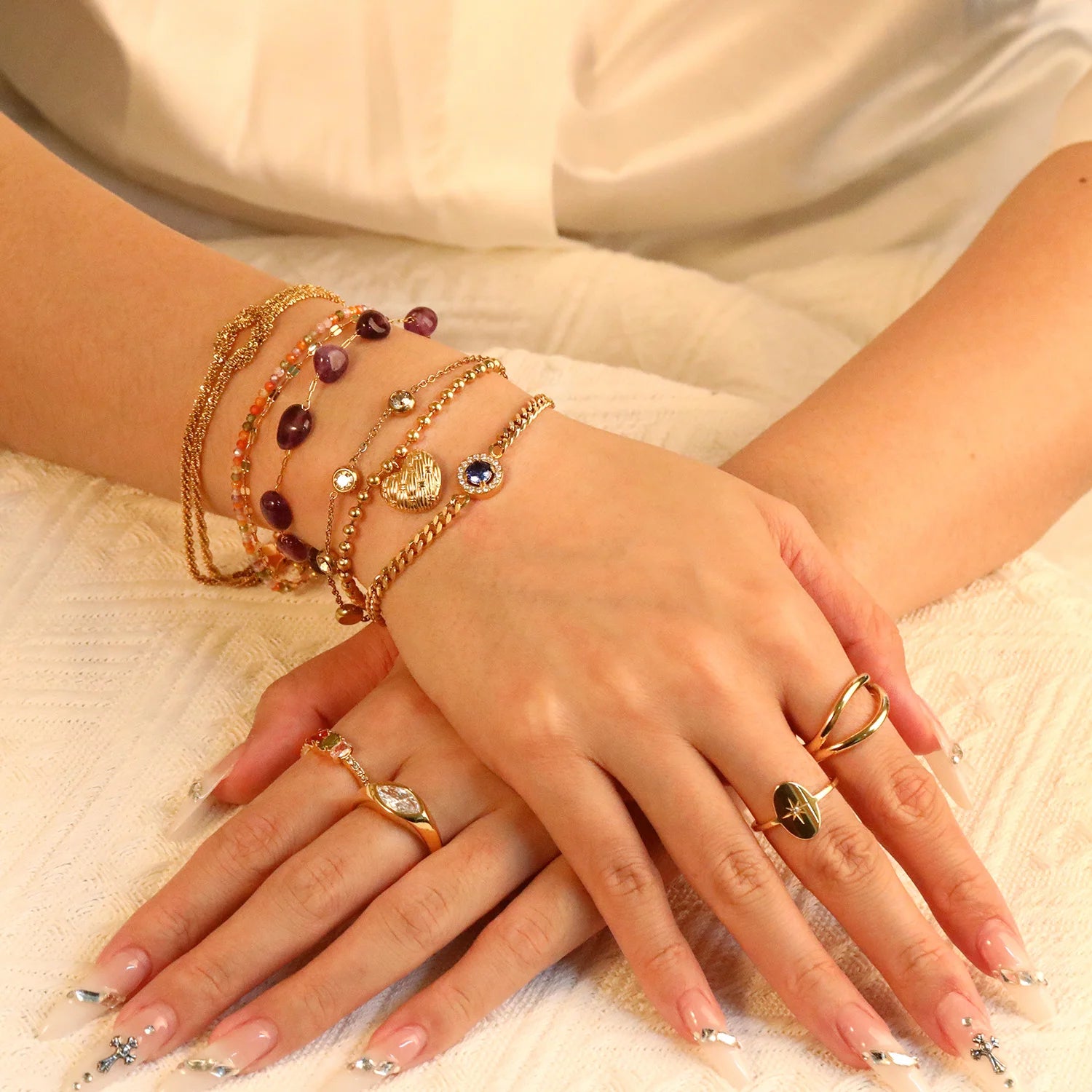 Bracelet Acier Inoxydable Plaqué Or 18K - Imperméable & Anti-Allergie