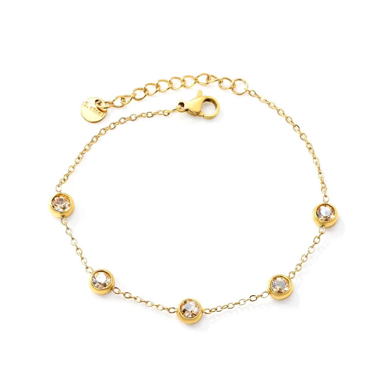 Bracelet Acier Inoxydable Plaqué Or 18K - Imperméable & Anti-Allergie
