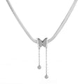 Collier Acier Inoxydable Femme - Pendentif Élégant Anti-Allergie