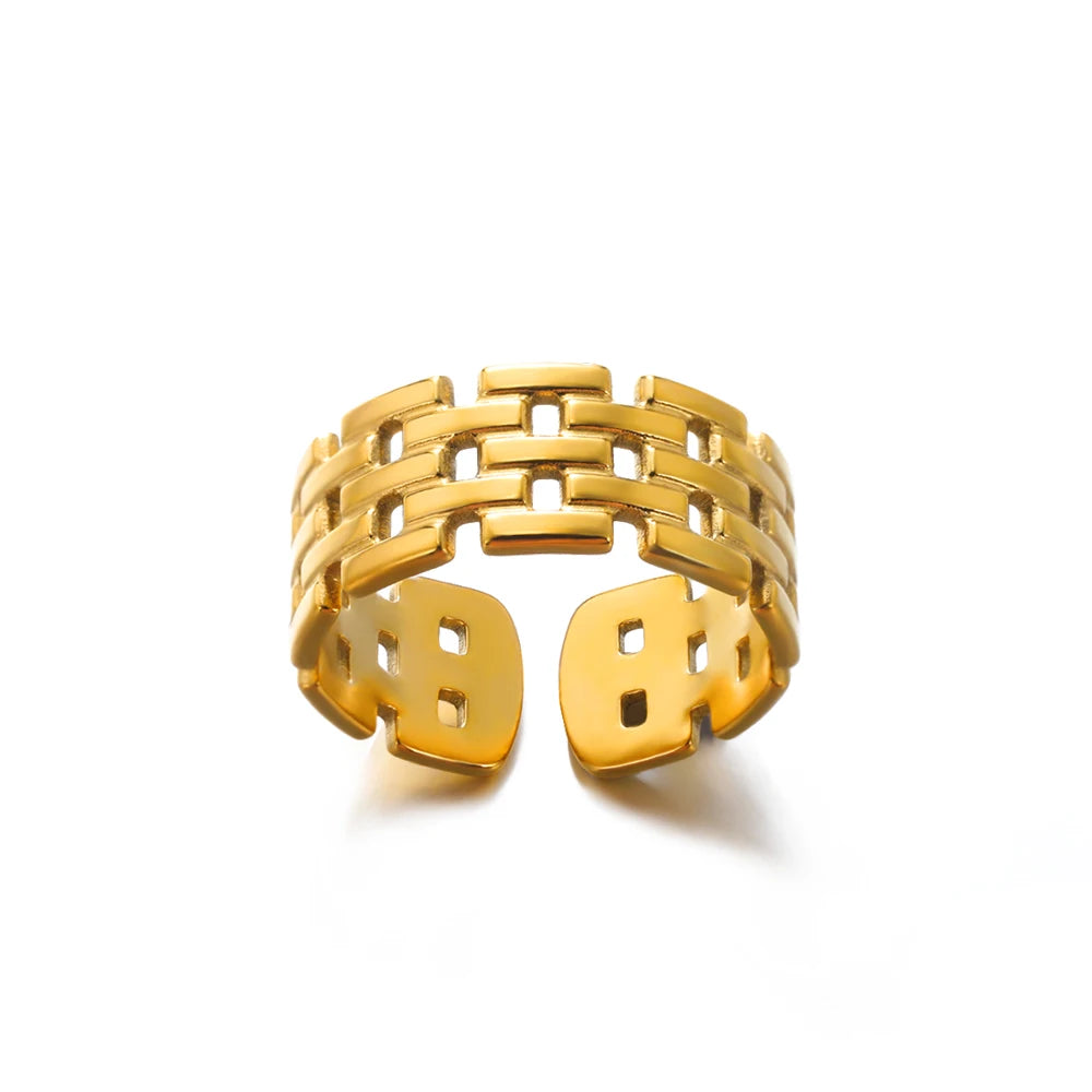 Bague Acier Inoxydable 316L Femme - Anti-Allergie & Couleur Durable