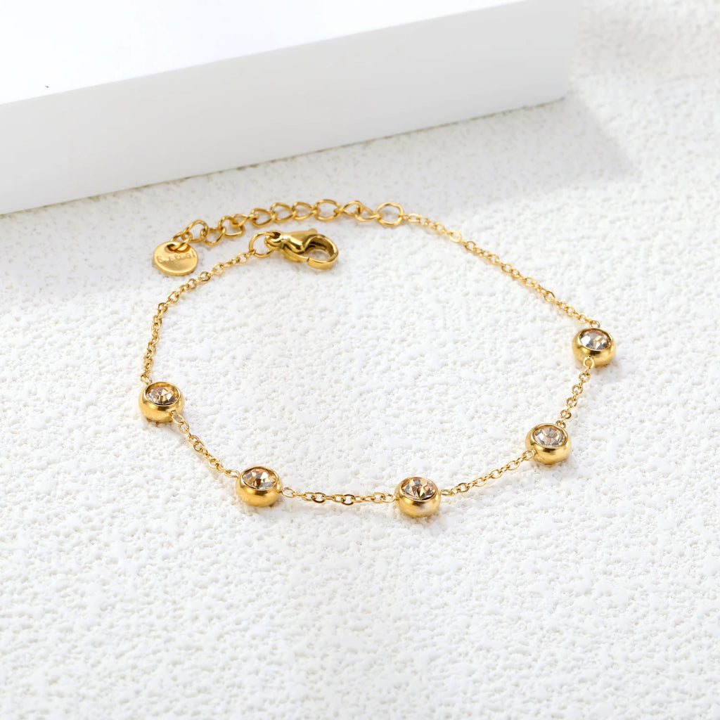 Bracelet Acier Inoxydable Plaqué Or 18K - Imperméable & Anti-Allergie