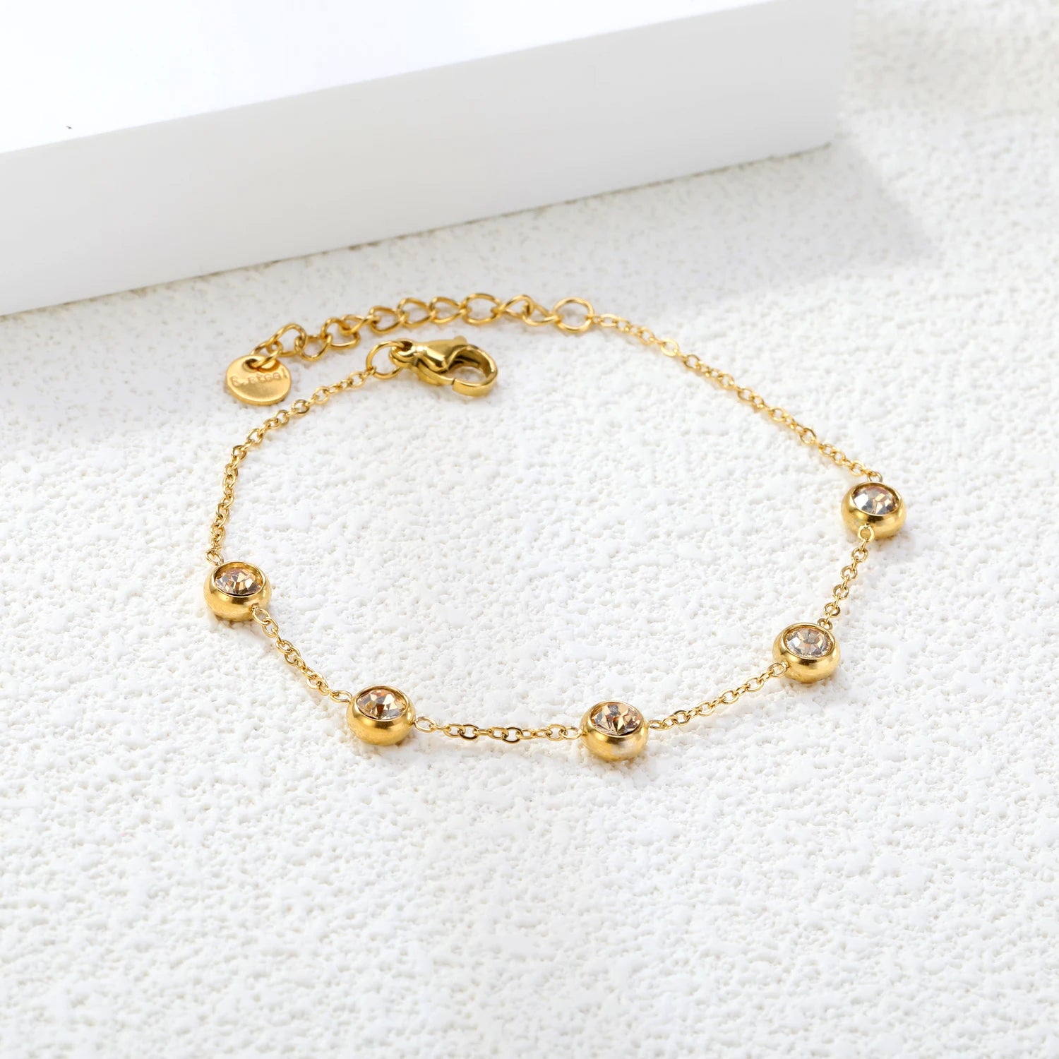 Bracelet Acier Inoxydable Plaqué Or 18K - Imperméable & Anti-Allergie
