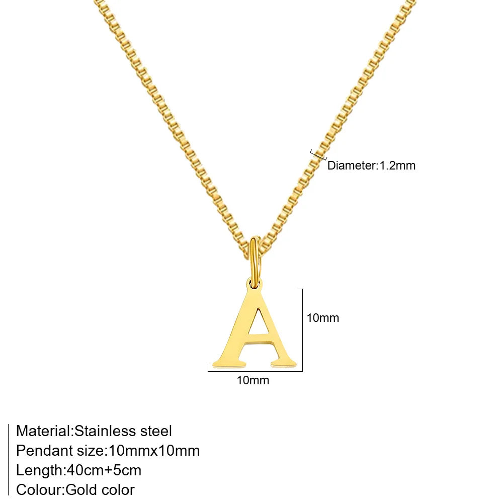 Collier Initiale A-Z Plaqué Or 18K - Bijou Personnalisé Femme