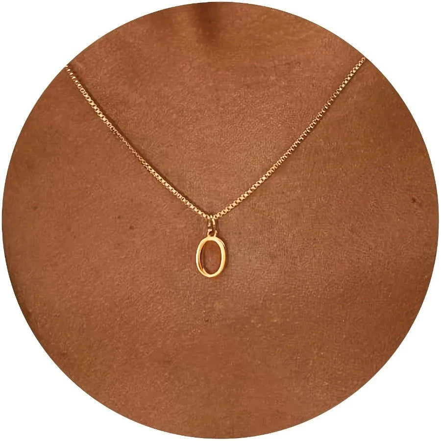 Collier Initiale A-Z Plaqué Or 18K - Bijou Personnalisé Femme