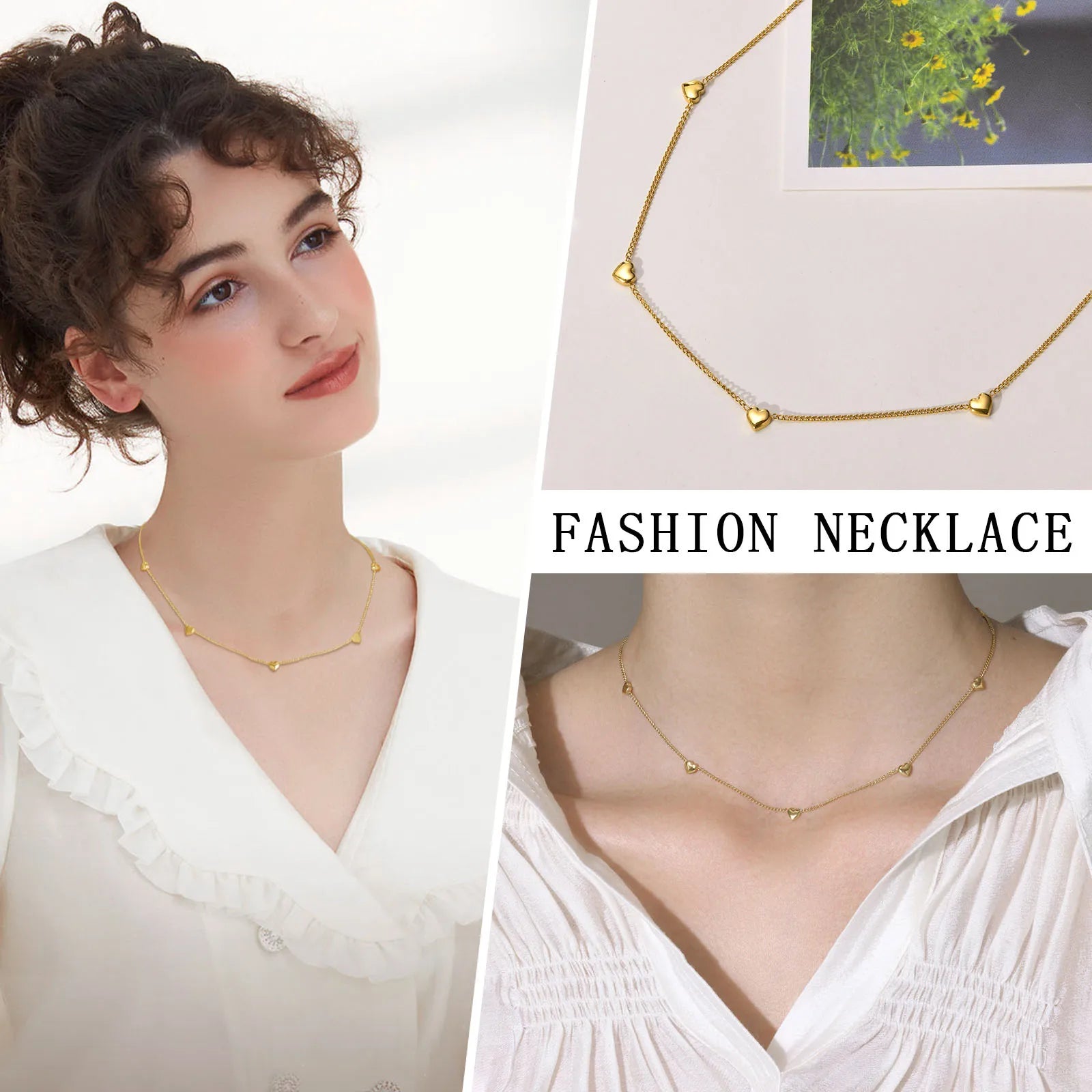 Collier Acier Inoxydable Femme - Pendentif Unique Style Moderne
