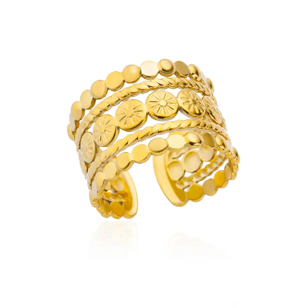 Bague Acier Inoxydable 316L Femme - Anti-Allergie & Couleur Durable