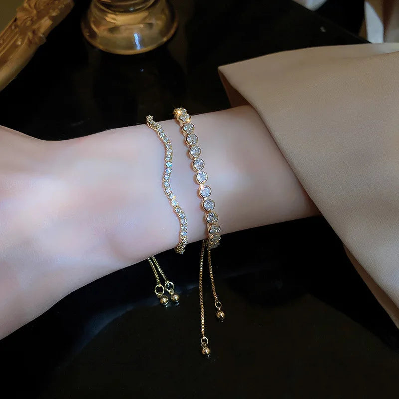 Bracelet Ajustable Femme Acier Inoxydable - Taille Universelle