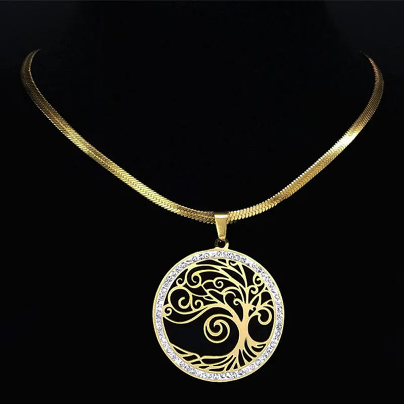 Collier en Acier Inoxydable Femme - Chaîne Fine Dorée Tendance