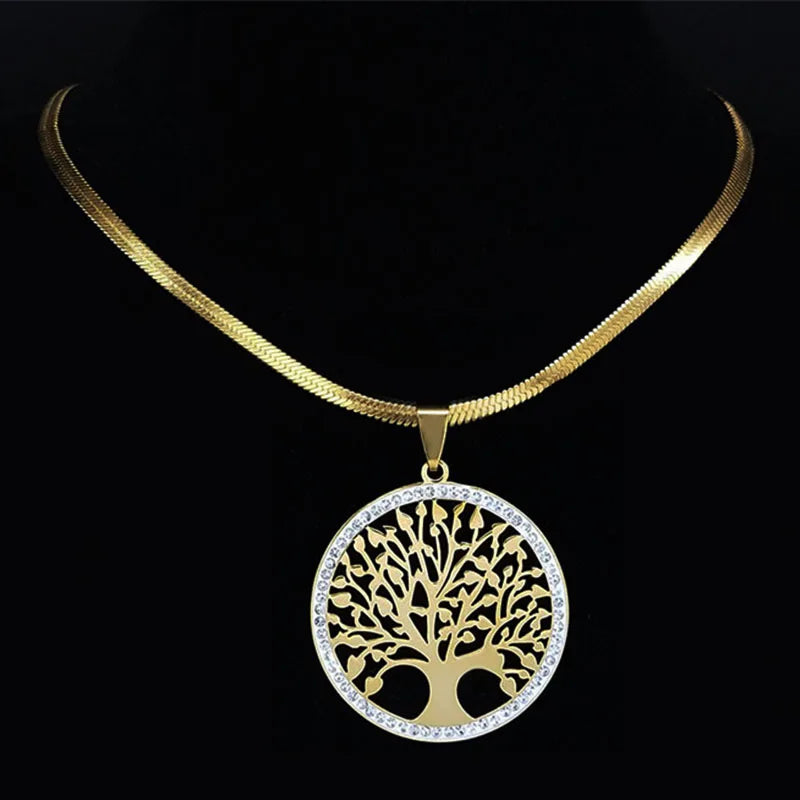 Collier en Acier Inoxydable Femme - Chaîne Fine Dorée Tendance