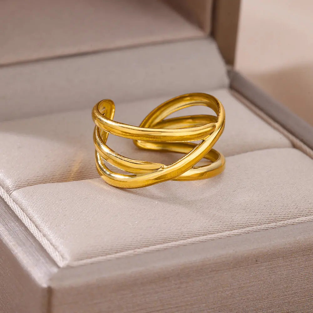 Bague Acier Inoxydable 316L Femme - Anti-Allergie & Couleur Durable