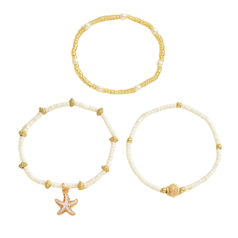 Lot de 3 Bracelets Femme Acier Inoxydable - Set Bijoux Tendance