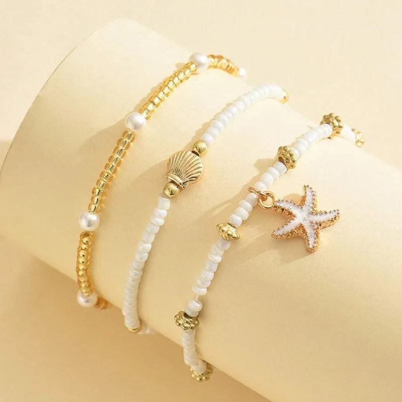 Lot de 3 Bracelets Femme Acier Inoxydable - Set Bijoux Tendance