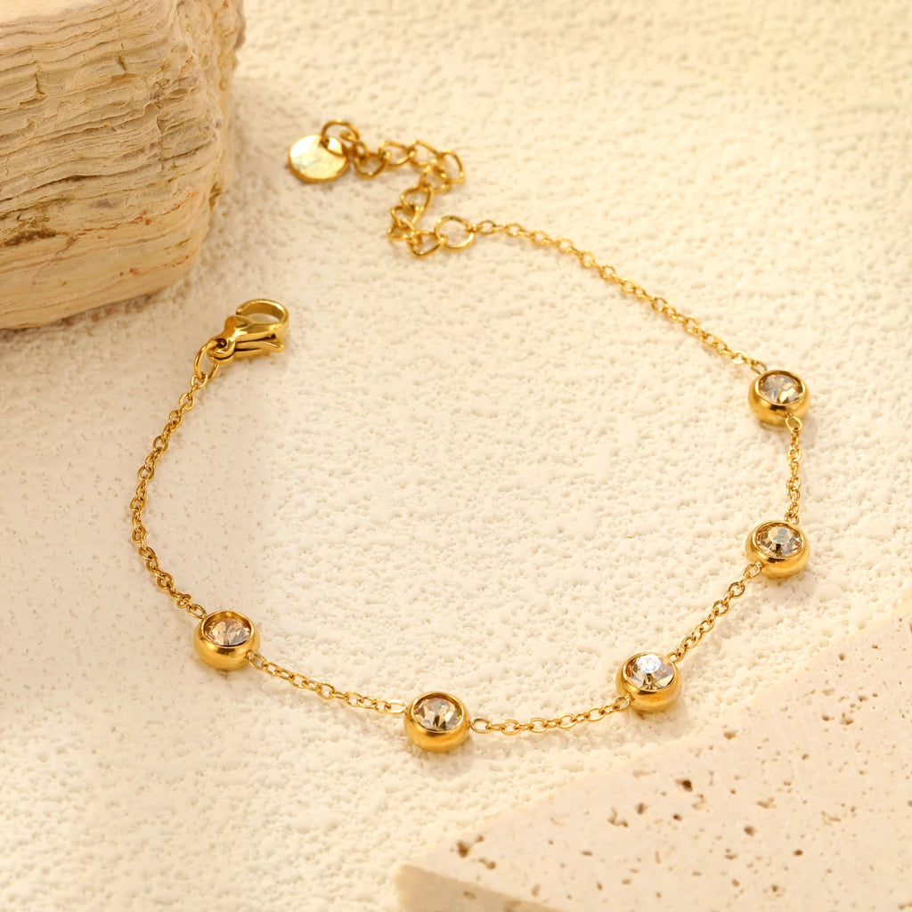 Bracelet Acier Inoxydable Plaqué Or 18K - Imperméable & Anti-Allergie