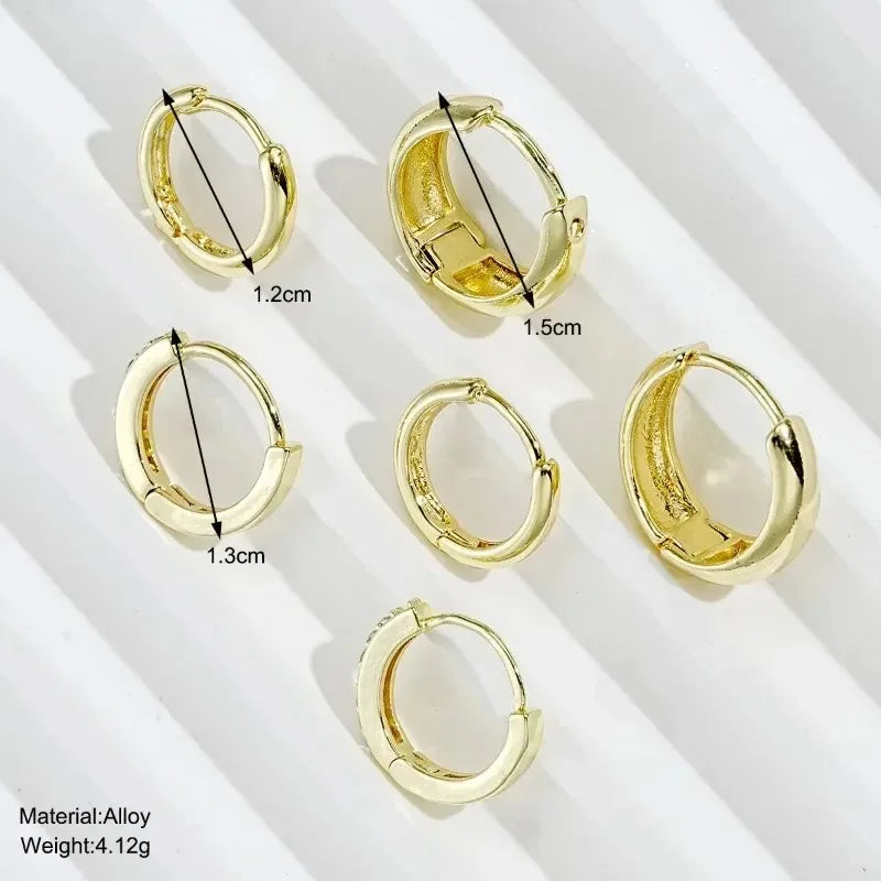 Boucles d'Oreilles Créoles Acier Inoxydable - Lot de 3 Femme